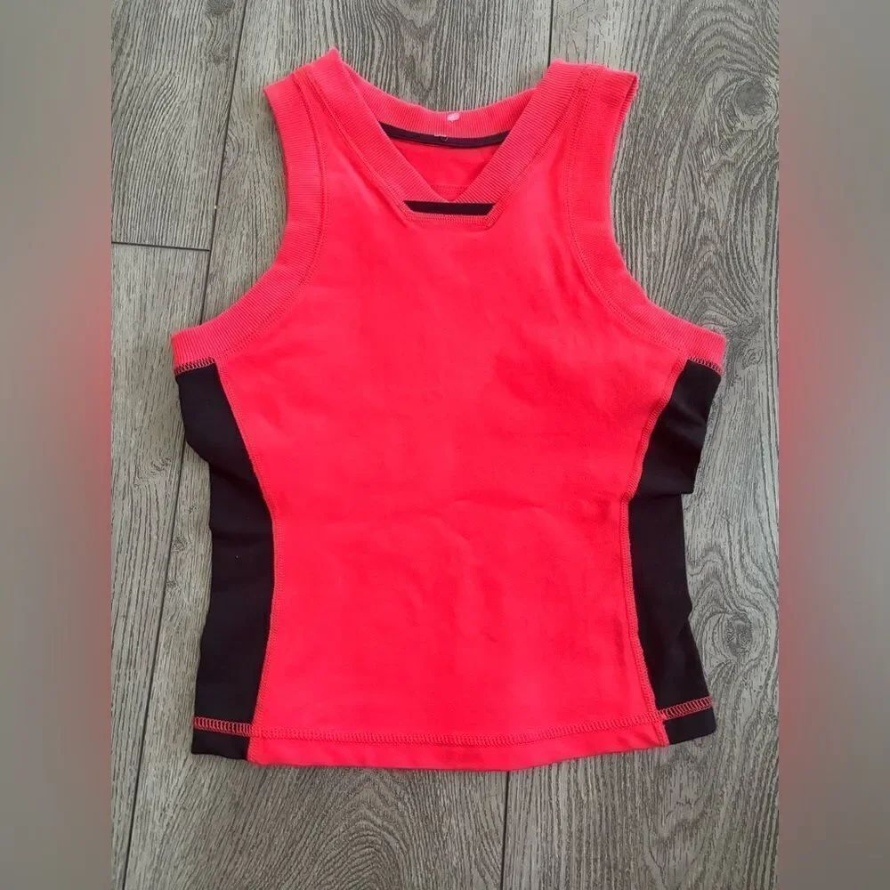 Free people movements Red and Black Women's Sleeveless Top NWOT